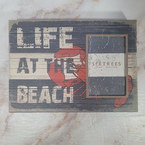 Life at the Beach Wood Box Photo Frame Home Decor Nautical Lobster